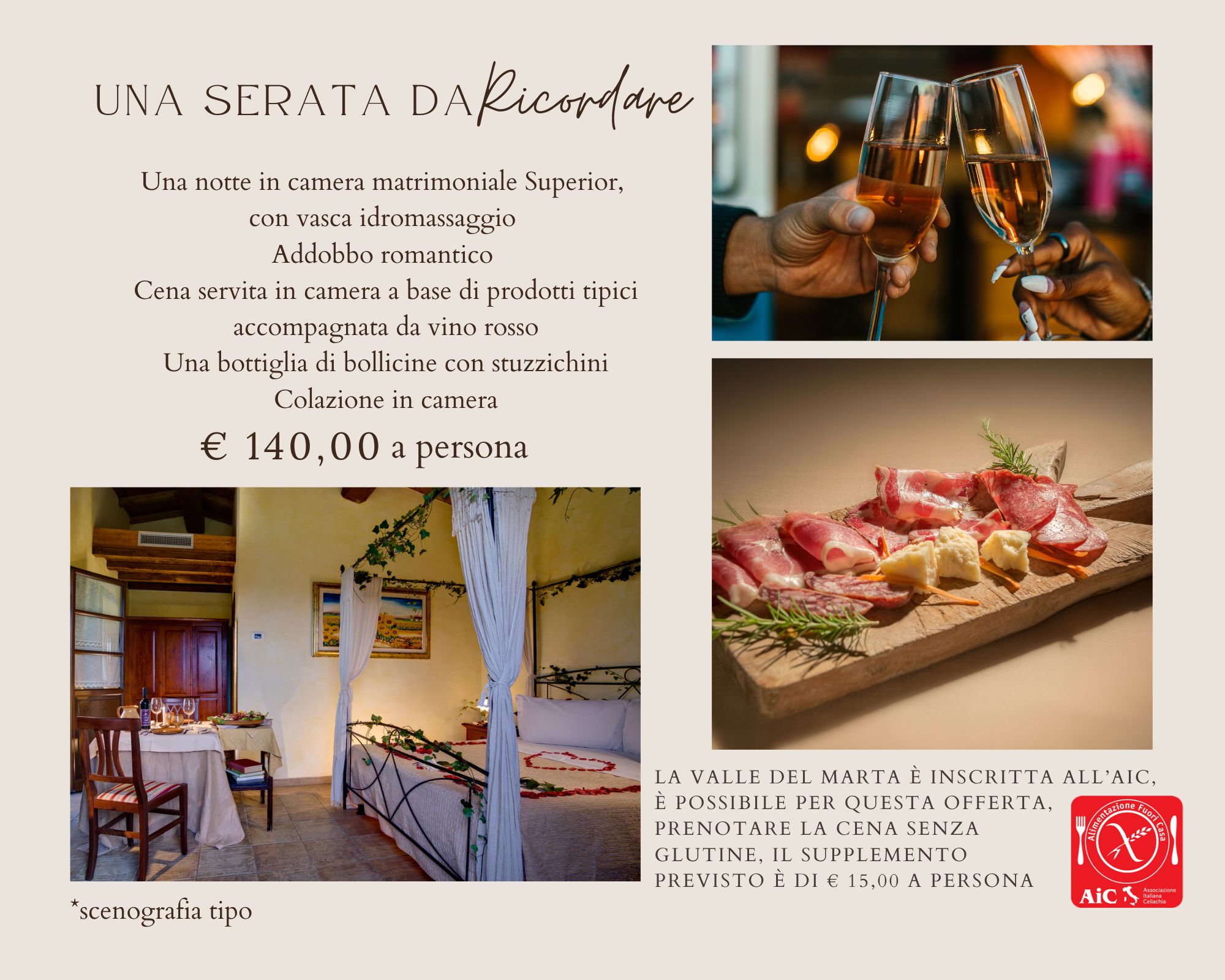 offerta per le coppie hotel Valle del Marta a Tarquinia vicino Roma nel Lazio